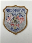 A Trio of Ryder Cup Golf Memorabilia Including a 1965 Team Patch and Tournament Badges