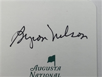 Byron Nelson Signed Augusta National Golf Club Scorecard JSA ALOA