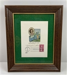 A Pair of Framed Gill Craft Golf First Day of Issue Covers Bobby Jones and Babe Zaharias