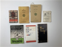 A Collection of Vintage Golf Ephemera, Instructional Booklets, and Val M. Brooks Leather Tee Holders
