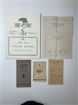 A Collection of Vintage Golf Ephemera, Instructional Booklets, and Val M. Brooks Leather Tee Holders