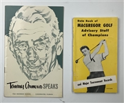 A Collection of Vintage Golf Ephemera, Instructional Booklets, and Val M. Brooks Leather Tee Holders