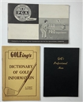A Collection of Vintage Golf Ephemera, Instructional Booklets, and Val M. Brooks Leather Tee Holders