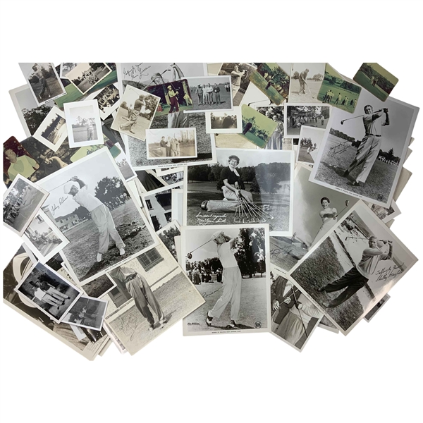 A Collection of Approximately 75 Vintage Professional Golf Photographs Including Signed Photos
