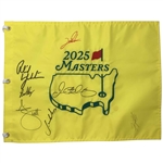 Rory McIlroy, Scottie Scheffler & 5 Champs Signed 2025 Masters Flag JSA ALOA