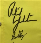 Rory McIlroy, Scottie Scheffler & 5 Champs Signed 2025 Masters Flag JSA ALOA