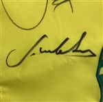 Rory McIlroy, Scottie Scheffler & 5 Champs Signed 2025 Masters Flag JSA ALOA