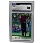 2001 Upper Deck Tiger Woods Rookie Card #1 CGC GEM MINT 10