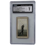1914 Marsuma Cigarettes Famous Golfers and Their Strokes #36 Harry Vardon CGC 2 Good
