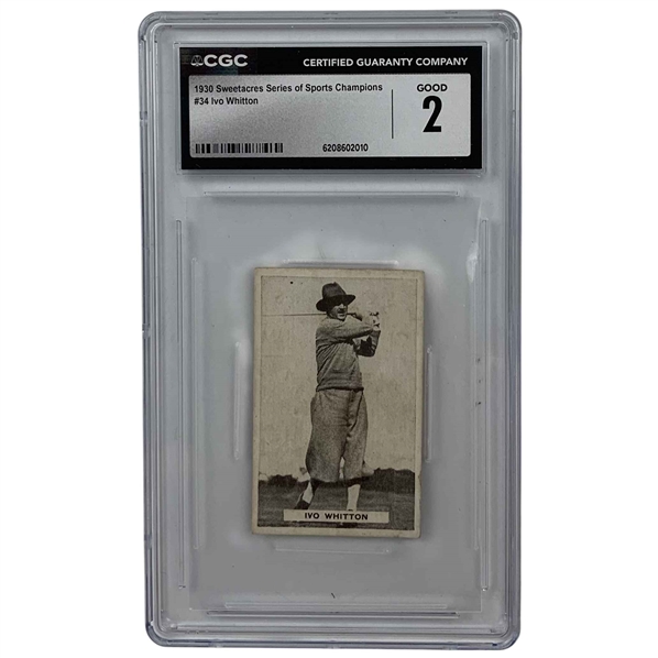 1930 Sweetacres Series of Sports Champions Ivo Whitton Card No. 34 CGC 2 Good