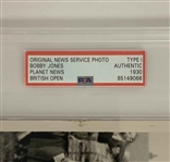 Bobby Jones 1930 British Open Original Grand Slam Type I News Service Photograph PSA Authentic