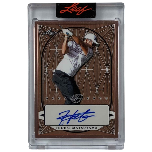 2022 Leaf Decadence Hideki Matsuyama Sticker Autograph Golf Card BA-HM1 Serial Numbered 3/7