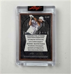 2022 Leaf Decadence Hideki Matsuyama Sticker Autograph Golf Card BA-HM1 Serial Numbered 3/7