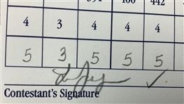 Singh, Price, Duval & Seven Others Signed 1998 Tour Championship Official Scorecards