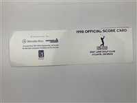 Singh, Price, Duval & Seven Others Signed 1998 Tour Championship Official Scorecards