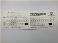 Mize, Elkington, Cink & Seven Others Signed 1999 Buick Invitational Official Scorecards