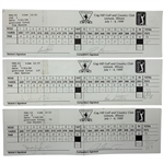 Sutton, Durant, Herron & Three Others Signed 1999 Motorola Western Open Official Scorecards
