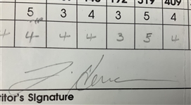 Sutton, Durant, Herron & Three Others Signed 1999 Motorola Western Open Official Scorecards