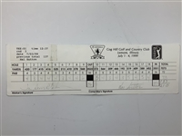 Sutton, Durant, Herron & Three Others Signed 1999 Motorola Western Open Official Scorecards
