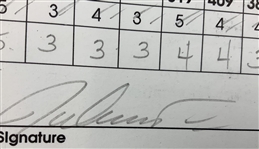 Sutton, Durant, Herron & Three Others Signed 1999 Motorola Western Open Official Scorecards