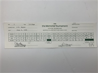 Toms, Magee, Funk & Five Others Signed 1999 Memorial Tournament Official Scorecards 
