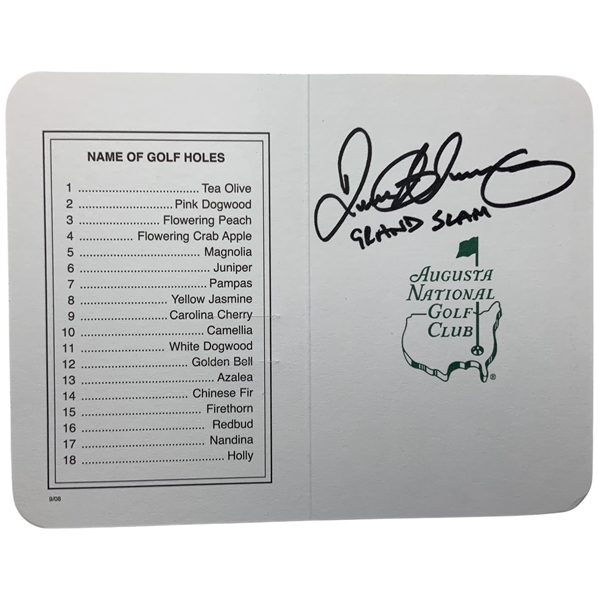 Rory Mcilroy Signed Augusta National Scorecard w/ Grand Slam Inscription JSA ALOA