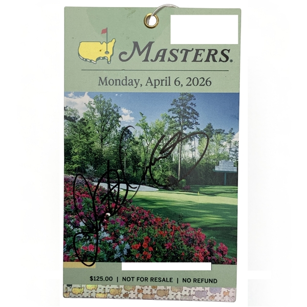 Rory Mcilroy Signed 2025 Masters Tournament Monday Ticket JSA ALOA