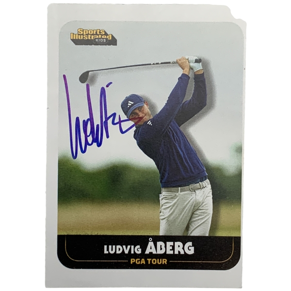 Ludvig Aberg Signed Sports Illustrated Card JSA ALOA