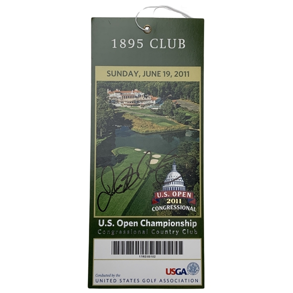 Rory McIlroy Signed 2011 US Open Championship Full Final Rd Sunday Ticket JSA ALOA