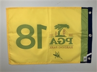 Colin Morikawa Signed 2020 PGA Championship at Harding Park Flag JSA ALOA