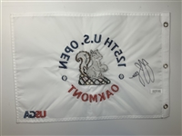 J.J. Spaun Signed Official USGA 125th U.S. Open Oakmont Country Club Golf Flag JSA ALOA