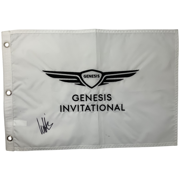 Ludvig Aberg Signed Genesis Invitational Embroidered Golf Pin Flag JSA ALOA