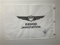 Ludvig Aberg Signed Genesis Invitational Embroidered Golf Pin Flag JSA ALOA