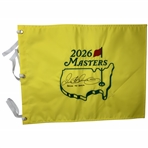 Rory Mcilroy Signed 2026 Masters Tournament Embroidered Flag w/ Back To Back JSA ALOA