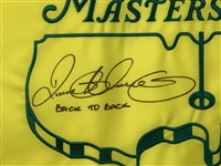 Rory Mcilroy Signed 2026 Masters Tournament Embroidered Flag w/ 'Back To Back' JSA ALOA