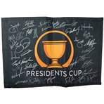 Scottie, USA & International Team Signed Presidents Cup Golf Flag JSA ALOA