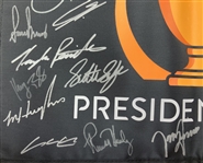Scottie, USA & International Team Signed Presidents Cup Golf Flag JSA ALOA