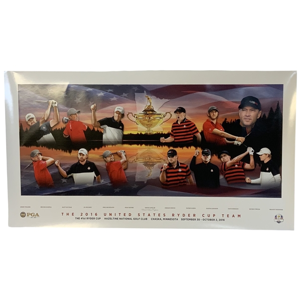 2016 United States Ryder Cup Team Commemorative Poster