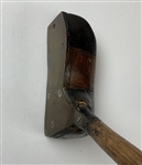 Antique Hickory-Shafted Wooden Putter with Brass Sole Plate