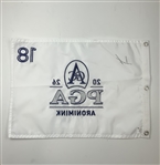 Aaron Rai Signed 2026 PGA Championship Aronimink Embroidered Flag JSA ALOA