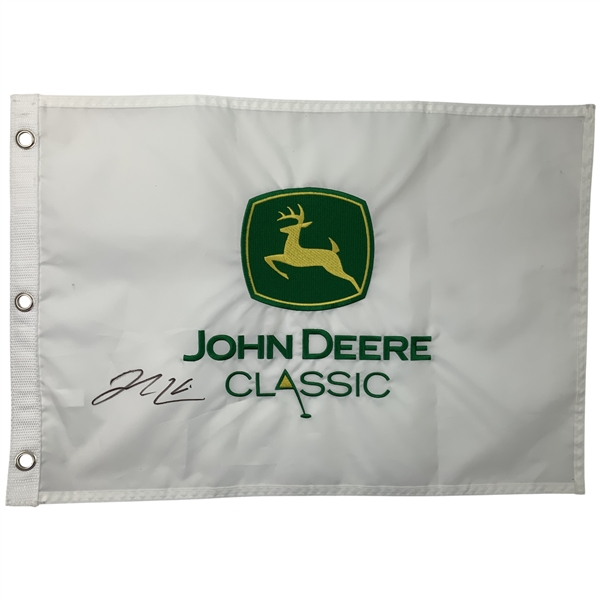 Jackson Koivun Signed John Deere Classic Flag JSA ALOA