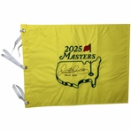 Rory Mcilroy Signed 2025 Masters Tournament Embroidered Flag w/ Grand Slam  JSA ALOA