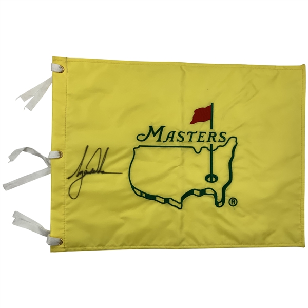 Tiger Woods Signed Undated Masters Tournament Embroidered Flag JSA ALOA