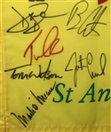 Jack, Watson, Player & 14 Champs Signed 2000 Open Championship at St. Andrews Flag JSA ALOA