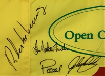 Jack, Watson, Player & 14 Champs Signed 2000 Open Championship at St. Andrews Flag JSA ALOA