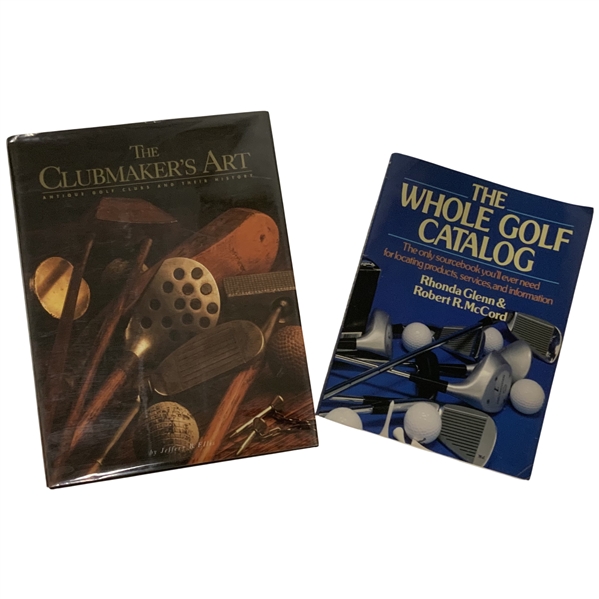 Two Volumes: Ellis. The Clubmakers Art. Zephyr, 1997 (DJ) and Glenn. The Whole Golf Catalog. Perigee, 1990.