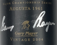 Gary Player Signed Major Championship Series Augusta 1961 2004 Vintage South African Red Wine JSA ALOA