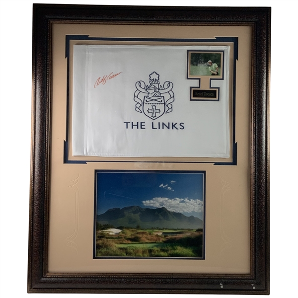 Retief Goosen Signed The Links Golf Flag and Photograph Display JSA ALOA