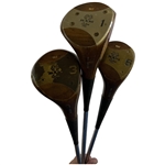 Three Tom Watson Ram WAT Custom Handcrafted by Mario Persimmon Woods