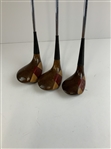 Three Tom Watson Ram 'WAT' Custom Handcrafted by Mario Persimmon Woods